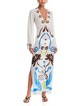 Cala de la Cruz - - Exclusive Paloma Linen Midi Dress - Multi - S