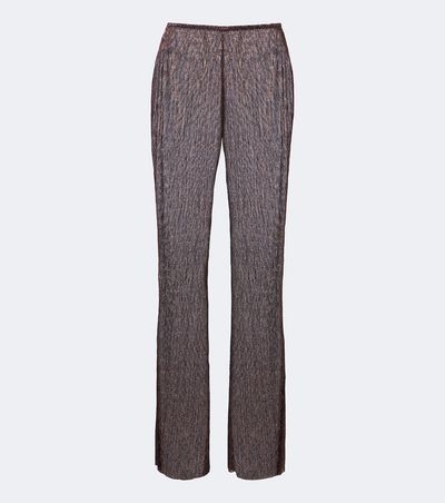 Cala de la Cruz Cala de la Cruz Dries knitted lamé wide-leg pants