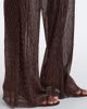 Cala de la Cruz Cala de la Cruz Dries knitted lamé wide-leg pants - 4