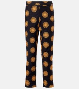 Cala de la Cruz Cala de la Cruz Isola printed cotton-blend straight pants