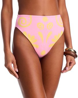 Cala De La Cruz Cala de la Cruz Lulu High Rise Bikini Bottom