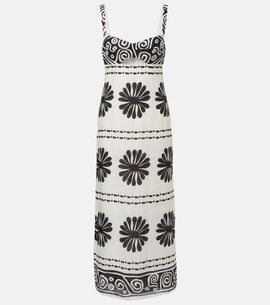 Cala de la Cruz Cala de la Cruz Nara floral linen maxi dress