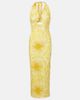 Cala de la Cruz Cala de la Cruz Orly printed cutout linen maxi dress - 1