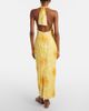 Cala de la Cruz Cala de la Cruz Orly printed cutout linen maxi dress - 3