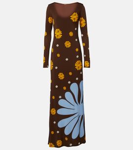 Cala de la Cruz Cala de la Cruz Rocco floral jersey maxi dress