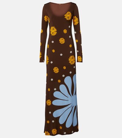 Cala de la Cruz Cala de la Cruz Rocco floral jersey maxi dress