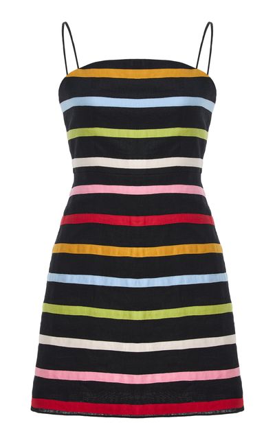 Cala de la Cruz Cala de la Cruz Roma Striped Linen Mini Dress