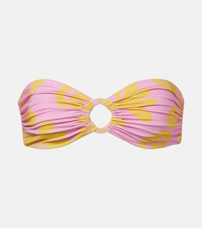 Cala de la Cruz Cala de la Cruz Sandra printed bandeau bikini top