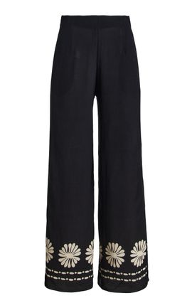 Cala de la Cruz Cala de la Cruz Toya Printed Crepe WideLeg Pants