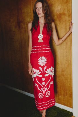 Cala de la Cruz Orly Linen Midi Dress