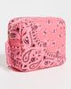 Call It By Your Name Call It By Your Name Happy Face Bandana Cotton Vanity Pouch Strawberry / Pale Pink One - 3