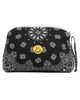 Call It By Your Name Call It By Your Name Large Happy Face Bandana Vanity Pouch All Black One - 1