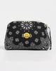 Call It By Your Name Call It By Your Name Large Happy Face Bandana Vanity Pouch All Black One - 2