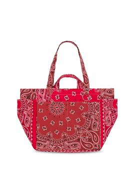 Call It By Your Name Call it By Your Name Sac Picnic Large Red Paisley Cotton Shoulder Bag