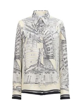 Callas Milano Callas Milano CAMERON Rome scarf shirt White 