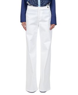Callas Milano Callas Milano Jane High Waist Flare Twill Jeans in White