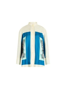 Callas Milano Callas Milano LYN Scarf Print Shirt Turquoise / Navy