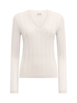 Callas Milano Callas Milano Rione V-Neck Rib Sweater