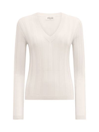 Callas Milano Callas Milano Rione V-Neck Rib Sweater