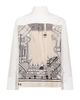 Callas Milano Callas Milano Sirene Poplin Shirt Venice Print Scarf Back - 5