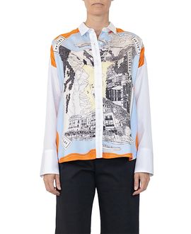 Callas Milano Callas Milano Sirene Silk Scarf Front Shirt