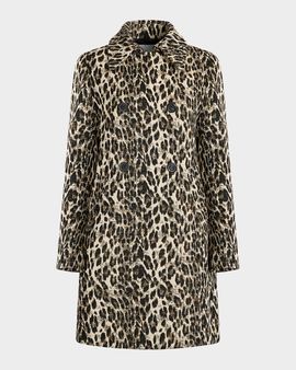 CALLAS Milano Perry Animal Jacquard Double-Breasted Coat