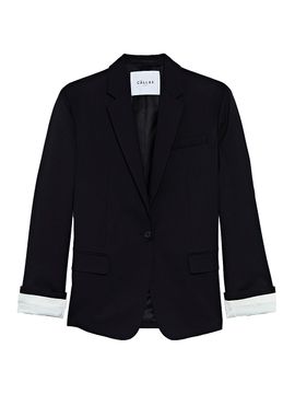 Callas Milano Women's Denis Oversized Blazer With Contrast Cuff Sleeve