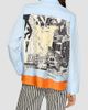 Callas Milano Women's Sirene Poplin Shirt with Silk Twill Lake Como Print Scarf Back - 1