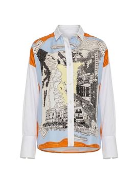 Callas Milano Women's Sirene Silk Scarf Front Shirt