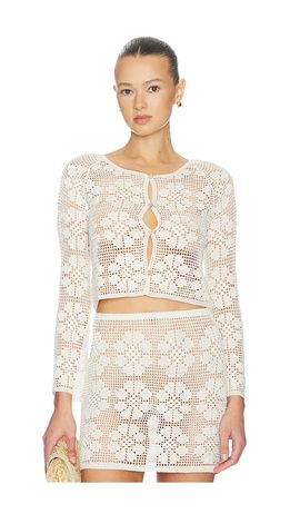 Calle Del Mar Calle Del Mar Daisy Chain Crochet Cardigan