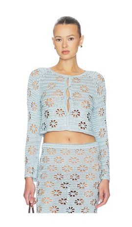 Calle Del Mar Calle Del Mar Floral Crochet Cardigan