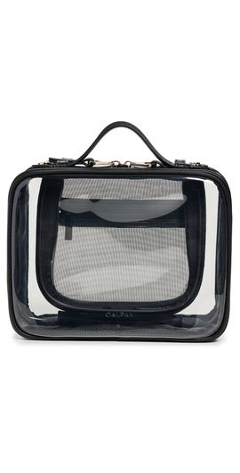 CALPAK CALPAK Medium Clear Cosmetics Case Black One