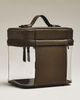 CALPAK Clear Train Case with Top Compartment - 2