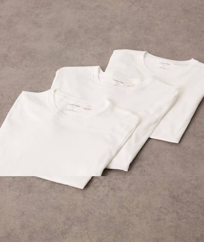 Calvin Klein Calvin Klein 3-pack loungewear T-shirts in white