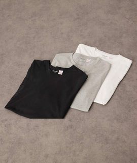 Calvin Klein Calvin Klein 3-pack loungewear T-shirts in white/black/gray-Multi