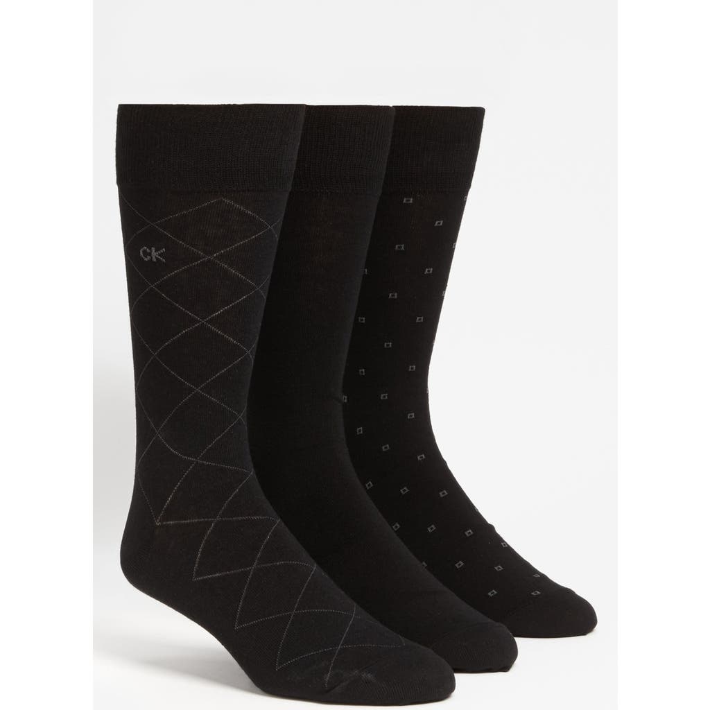 Calvin Klein Calvin Klein 3-Pack Patterned Dress Socks
