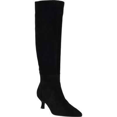 Calvin Klein Calvin Klein Akenzie Knee High Kitten Heel Suede Boot