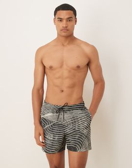 Calvin Klein Calvin Klein all over print drawstring swim shorts in multi-Black