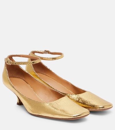 Calvin Klein Calvin Klein Anna metallic leather pumps