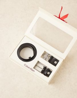 Calvin Klein Calvin Klein belt gift set with changeable buckles in black and silver tone