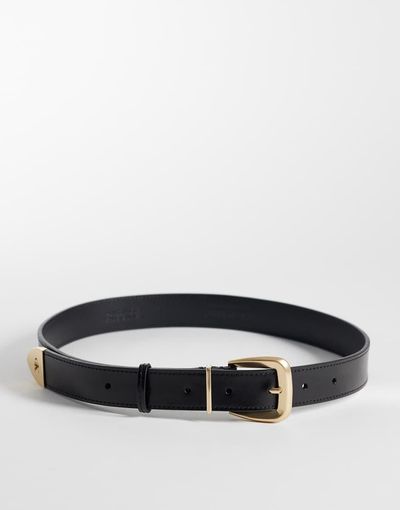 Calvin Klein Calvin Klein belt with gold-tone tip 30mm in black