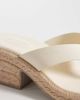 Calvin Klein Calvin Klein block heel espadrille flip flop sandals in beige-Neutral - 2