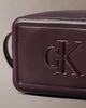 Calvin Klein Calvin Klein bold logo camera bag with strap and gold detail in burgundy-Brown - 3