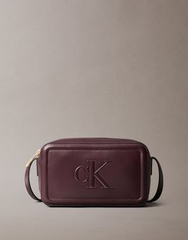 Calvin Klein Calvin Klein bold logo camera bag with strap in chocolate brown