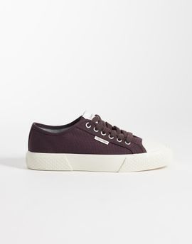 Calvin Klein Calvin Klein chunky canvas sneakers in chocolate brown