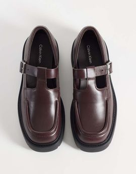 Calvin Klein Calvin Klein chunky leather loafers in dark brown
