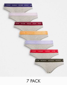 Calvin Klein Calvin Klein CK One Cotton 7-pack bikini style briefs in multi colors