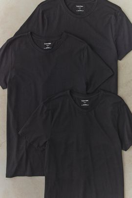 Calvin Klein Calvin Klein Classic Crew Neck Tee 3-Pack in Black, Men's at Urban Outfitters