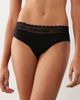 Calvin Klein Calvin Klein cotton lace bikini briefs in black - 4