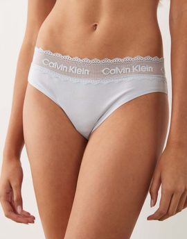 Calvin Klein Calvin Klein cotton lace bikini briefs in light blue